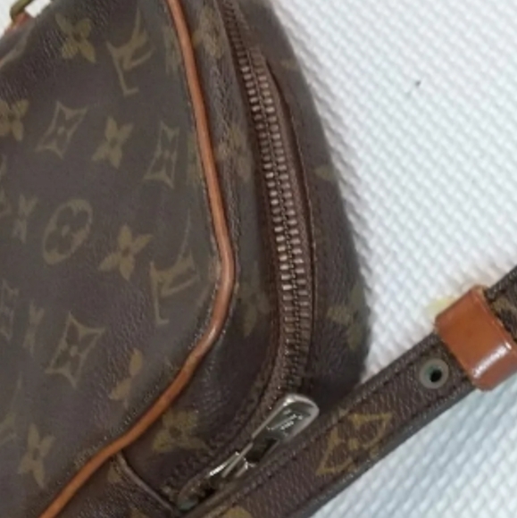 Auth Louis Vuitton Mini Crossbody Monogram Pochette Marly Bandouliere Brown Tan - Picture 9 of 14